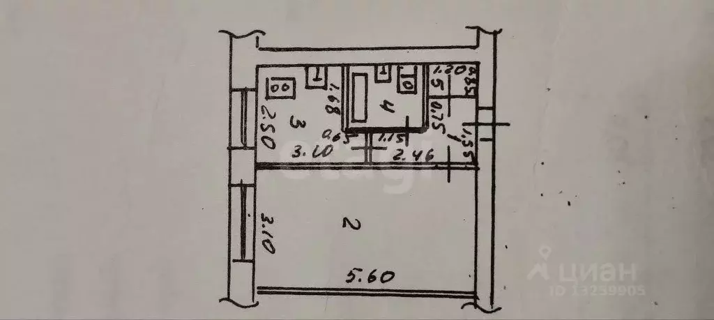 1-к кв. Липецкая область, Липецк ул. Филипченко, 15 (30.9 м) - Фото 2