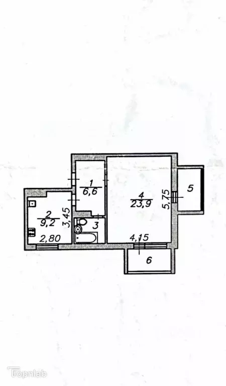 1-к кв. Астраханская область, Астрахань ул. Бабаевского, 31к3 (43.0 м) - Фото 2