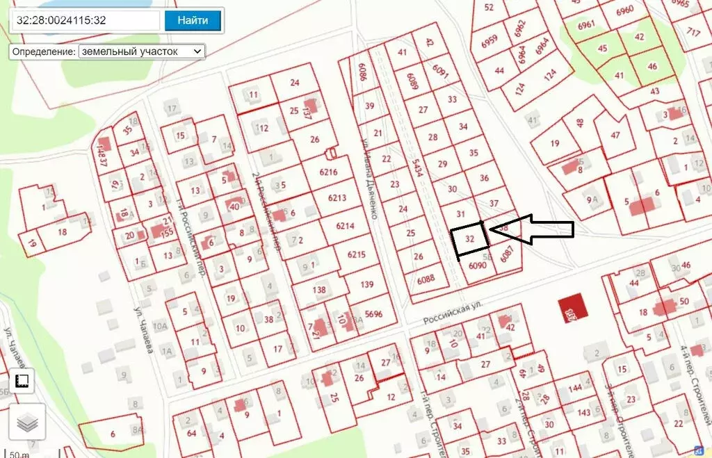 Участок в посёлок городского типа Большое Полпино, Российская улица ... - Фото 1