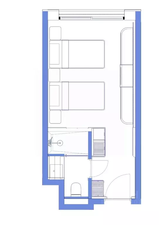 Студия Ставропольский край, Пятигорск ул. Леваневского, 3Д (22.0 м) - Фото 0