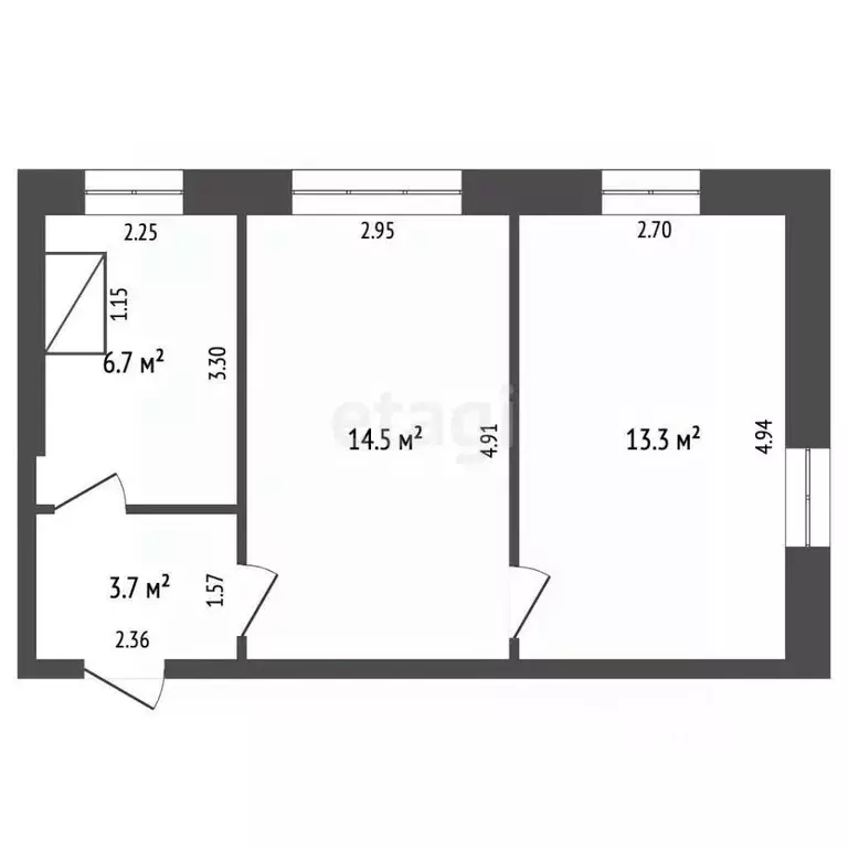 2-к кв. Забайкальский край, Чита Калангуйская ул., 10А (38.2 м) - Фото 2