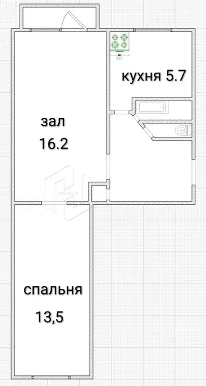 2-к кв. Мордовия, Рузаевка бул. Горшкова, 9А (43.1 м) - Фото 2