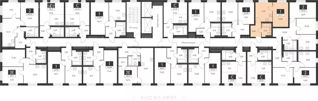 1-комнатная квартира: Екатеринбург, улица Академика Ландау, 41 (32.47 ... - Фото 2