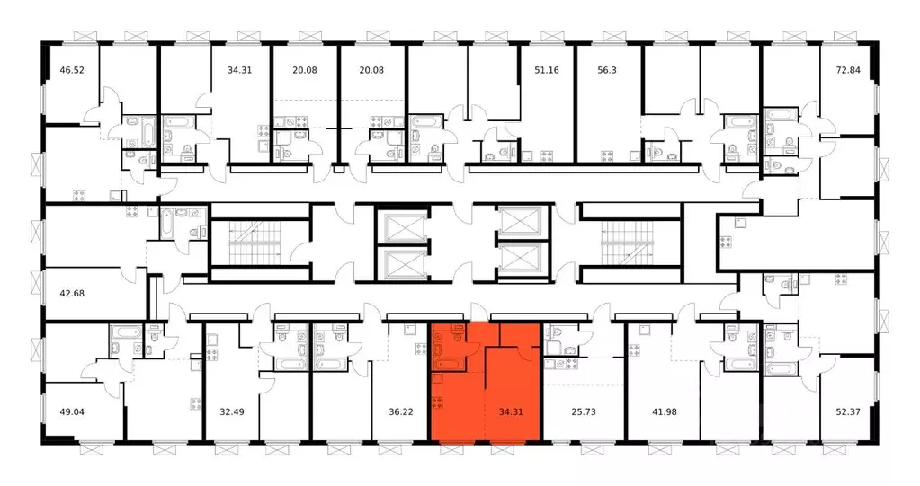 1-к кв. Москва Новоостаповская ул., 7к2 (33.6 м) - Фото 2