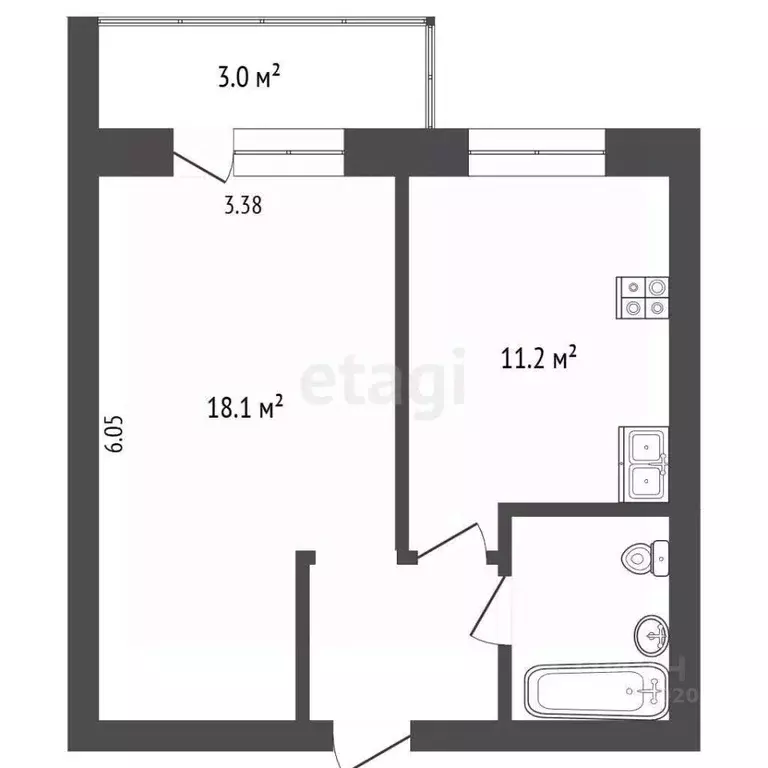 1-к кв. Ярославская область, Ярославль Тверицкая наб., 58Ак2 (38.6 м) - Фото 2