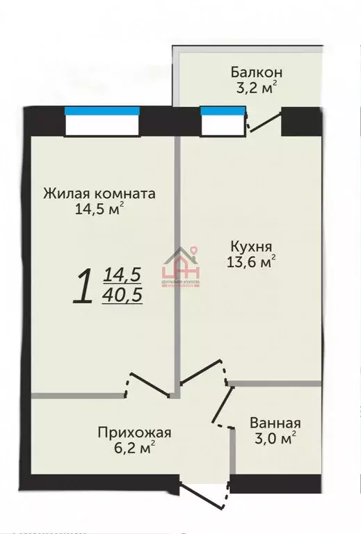 1-комнатная квартира: Ессентуки, Никольская улица, 27/8Б (40.5 м) - Фото 1