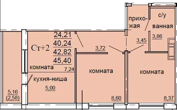Продаётся 3-к квартира, 39.9 м - Фото 0