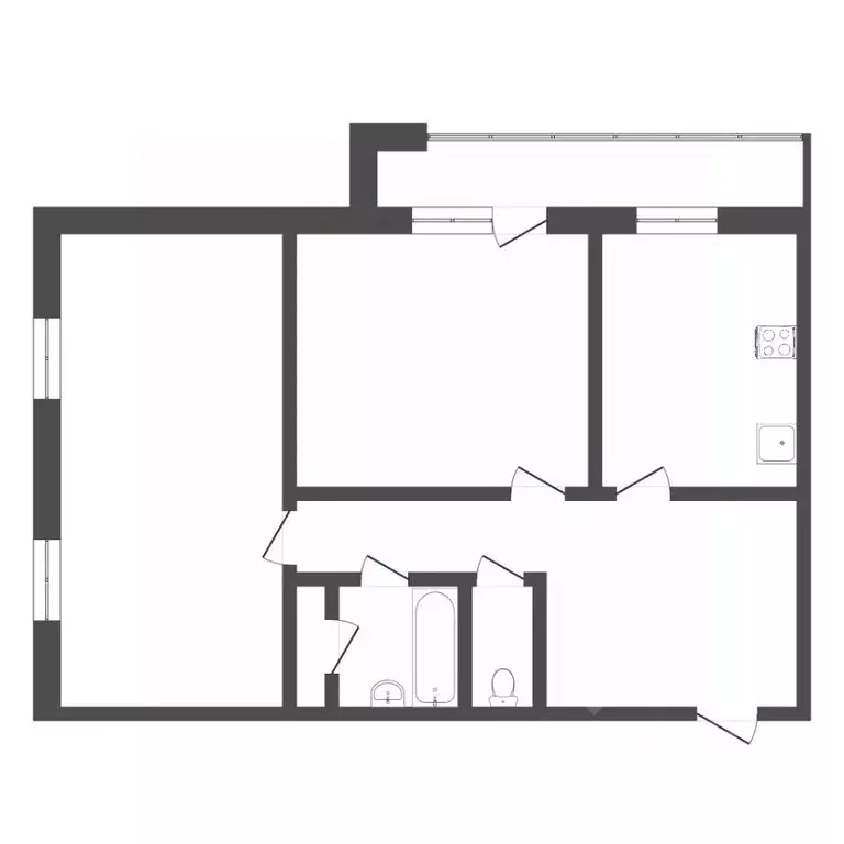 2-к кв. Тюменская область, Тюмень ул. Пермякова, 62 (64.4 м) - Фото 2