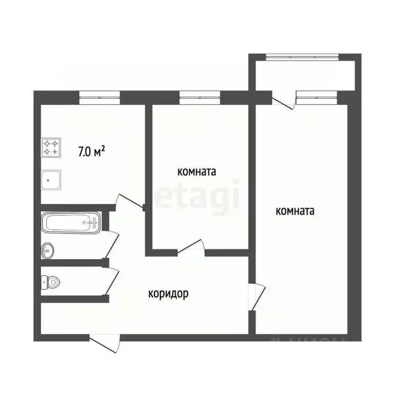 2-к кв. Ярославская область, Ярославль ул. Строителей, 5к5 (48.8 м) - Фото 2