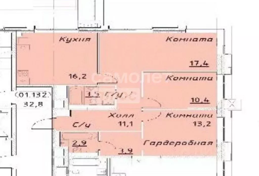 3-к кв. Москва Верейская 41 жилой комплекс, 2.2 (78.6 м) - Фото 1