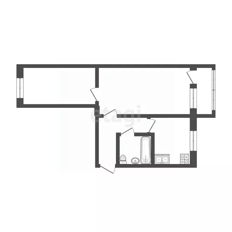 2-к кв. Иркутская область, Иркутск Юбилейный мкр, 60 (45.0 м) - Фото 1
