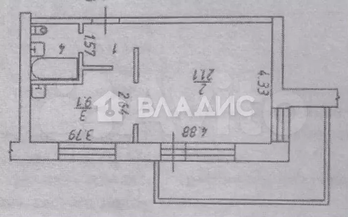 1-к. квартира, 36,8 м, 3/5 эт. - Фото 0