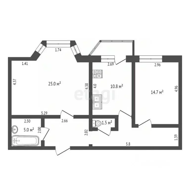 2-к кв. Мордовия, Саранск Коммунистическая ул., 13 (72.0 м) - Фото 1