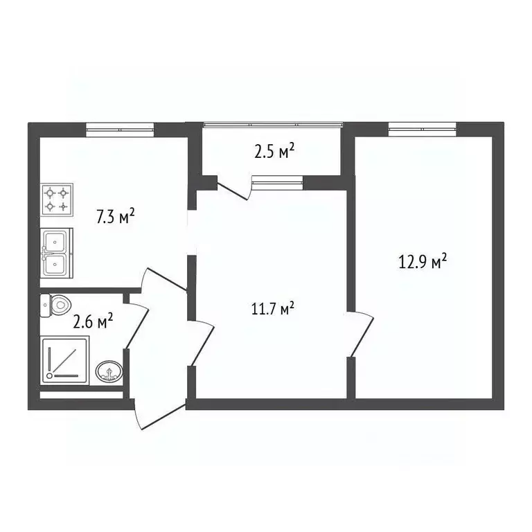 2-к кв. Санкт-Петербург ул. Чарушинская, 22к1 (36.8 м) - Фото 2