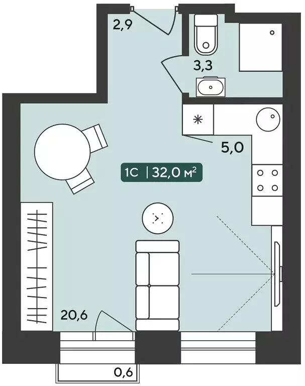 1-комнатная квартира: Октябрьский, жилой комплекс Альпийский квартал ... - Фото 1