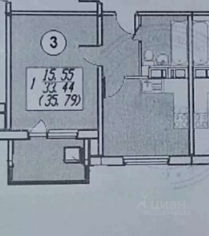 1-к кв. Московская область, Домодедово городской округ, с. Домодедово ... - Фото 1