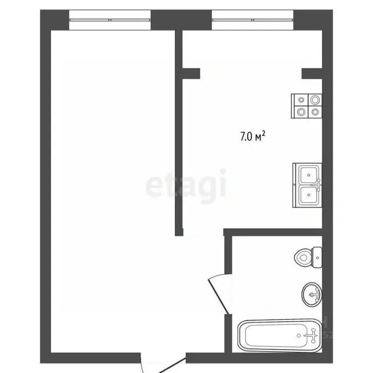 1-к кв. Ставропольский край, Кисловодск ул. Свердлова (31.3 м) - Фото 2