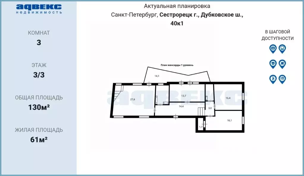 3-к кв. Санкт-Петербург, Санкт-Петербург, Сестрорецк Дубковское ш., ... - Фото 2