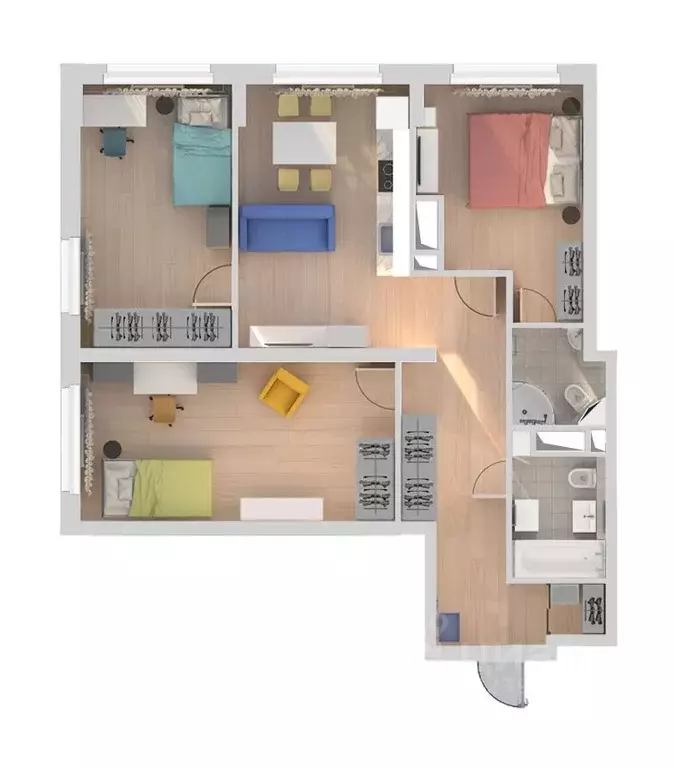 3-к кв. Нижегородская область, Нижний Новгород ул. Сергея Акимова, 50 ... - Фото 2