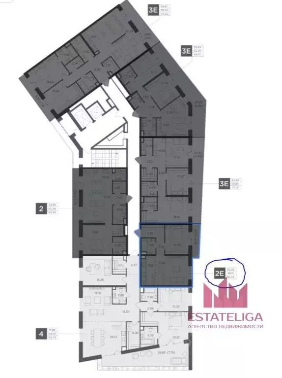 1-к кв. Москва ул. Эдуарда Стрельцова, 2к2 (50.3 м) - Фото 2