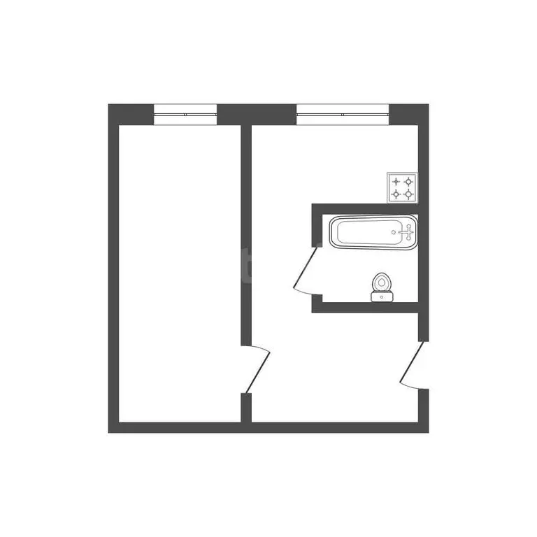 Квартира-студия: Иркутск, улица Пржевальского, 26 (31.5 м) - Фото 1