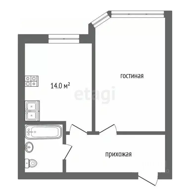 1-к кв. Ярославская область, Ярославль Приозерная ул., 2 (48.2 м) - Фото 2