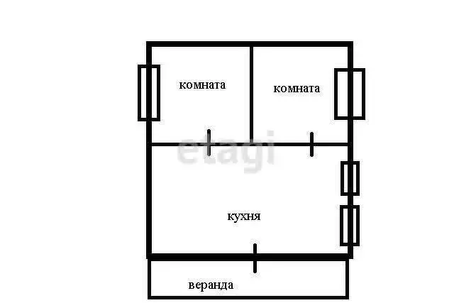 Дом в село Светлоозерское, Береговая улица (36.3 м) - Фото 1