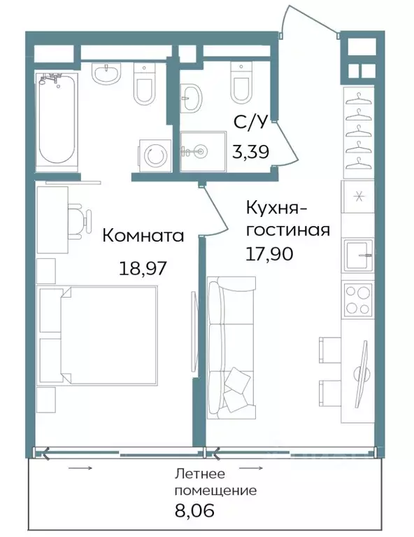 1-к кв. Крым, Саки ул. Морская (48.32 м) - Фото 0
