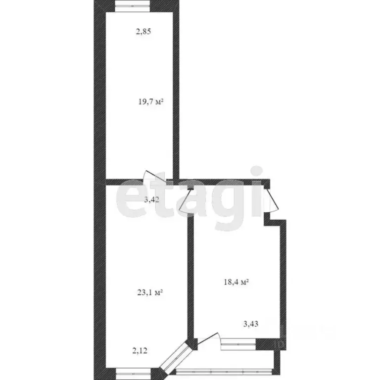 2-к кв. Ханты-Мансийский АО, Сургут Университетская ул., 25/1 (60.3 м) - Фото 1
