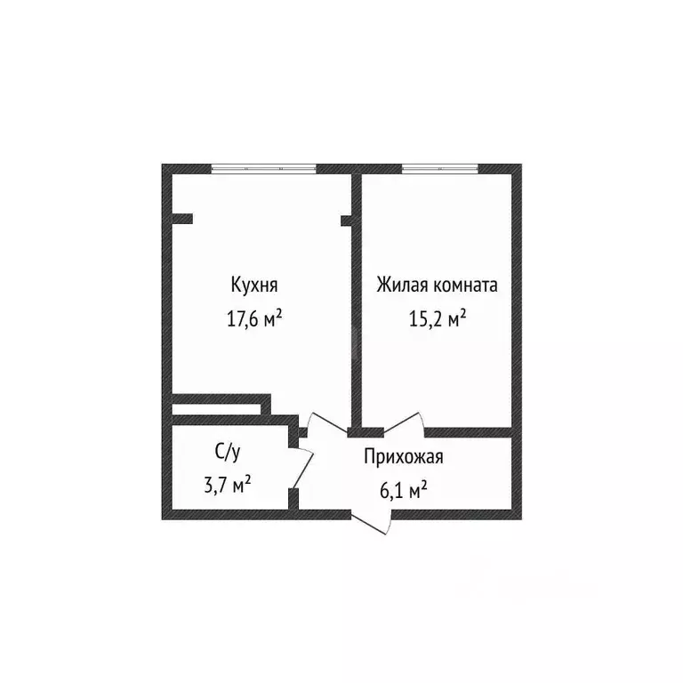 1-к кв. Адыгея, Тахтамукайский район, Яблоновский пгт ул. Тургеневское ... - Фото 2