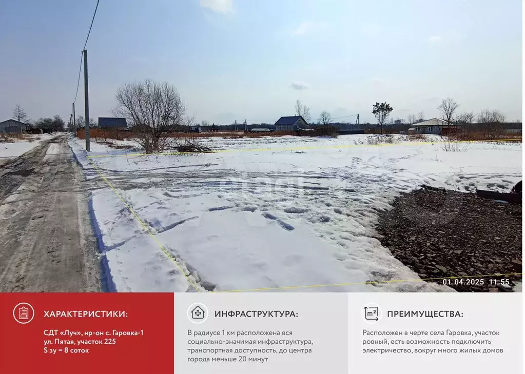 Участок 8,1 сот. (СНТ, ДНП) - Фото 0