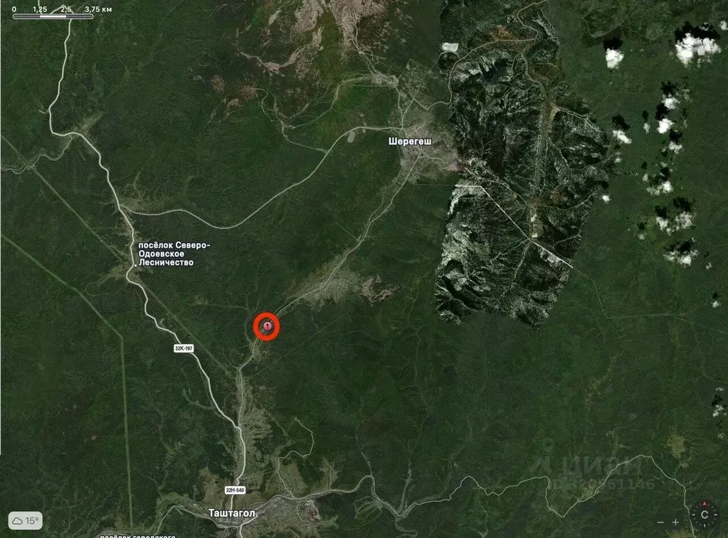 Участок в Кемеровская область, Таштагол ул. Сергея Дюкарева, 114 (15.0 ... - Фото 1