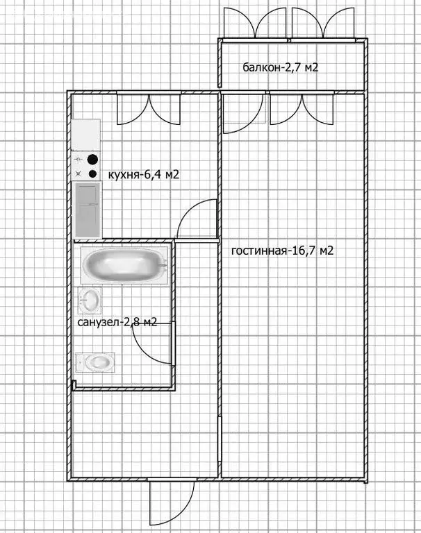 1-комнатная квартира: Уфа, улица Рихарда Зорге, 25 (32 м) - Фото 1