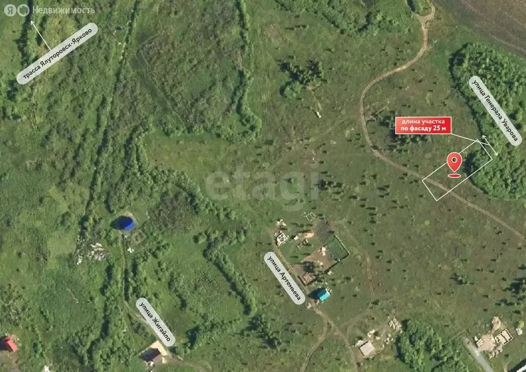 Участок в Ялуторовск, улица Генерала Уварова (17 м) - Фото 2