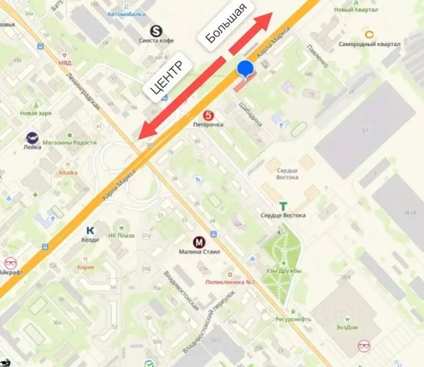 Офис в Хабаровский край, Хабаровск ул. Карла Маркса, 88 (268 м) - Фото 1