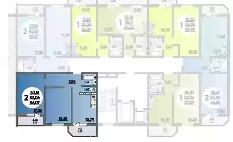 2-комнатная квартира: Краснодар, улица имени Героя Советского Союза ... - Фото 2