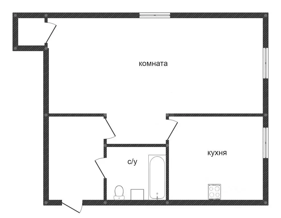 1-к кв. Свердловская область, Нижний Тагил ул. Космонавтов, 49 (32.9 ... - Фото 1