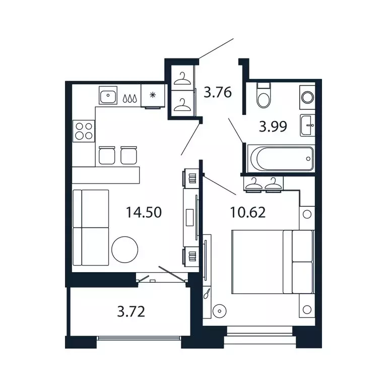 1-комнатная квартира: городской посёлок Новоселье, Центральная улица, ... - Фото 1