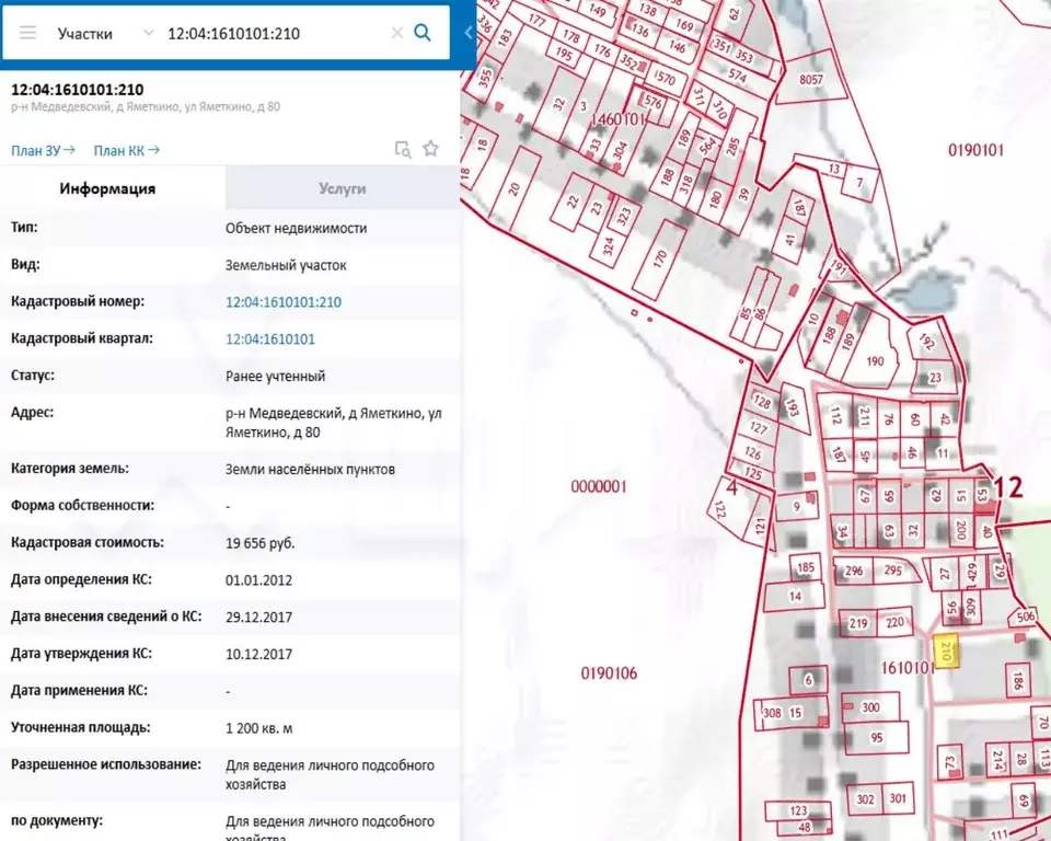 Карта медведевского района