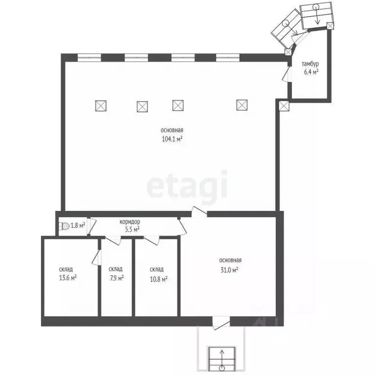 Торговая площадь в Московская область, Красногорск ул. Кирова, 19 (175 ... - Фото 2