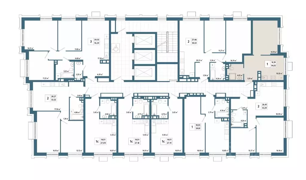 1-к кв. Башкортостан, Уфа 42-й кв-л,  (34.16 м) - Фото 2