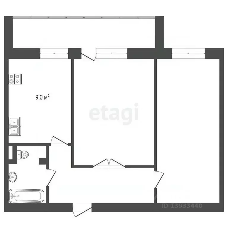 2-к кв. Тюменская область, Тюмень Широтная ул., 148к3 (47.3 м) - Фото 1