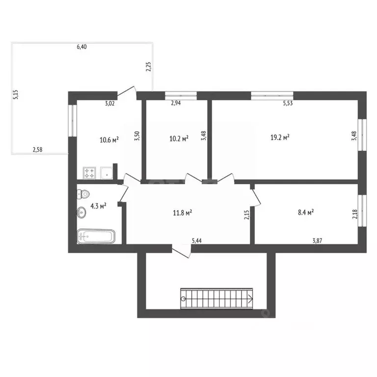 Дом в Амурская область, Благовещенск Нагорная ул., 80/6 (201 м) - Фото 1