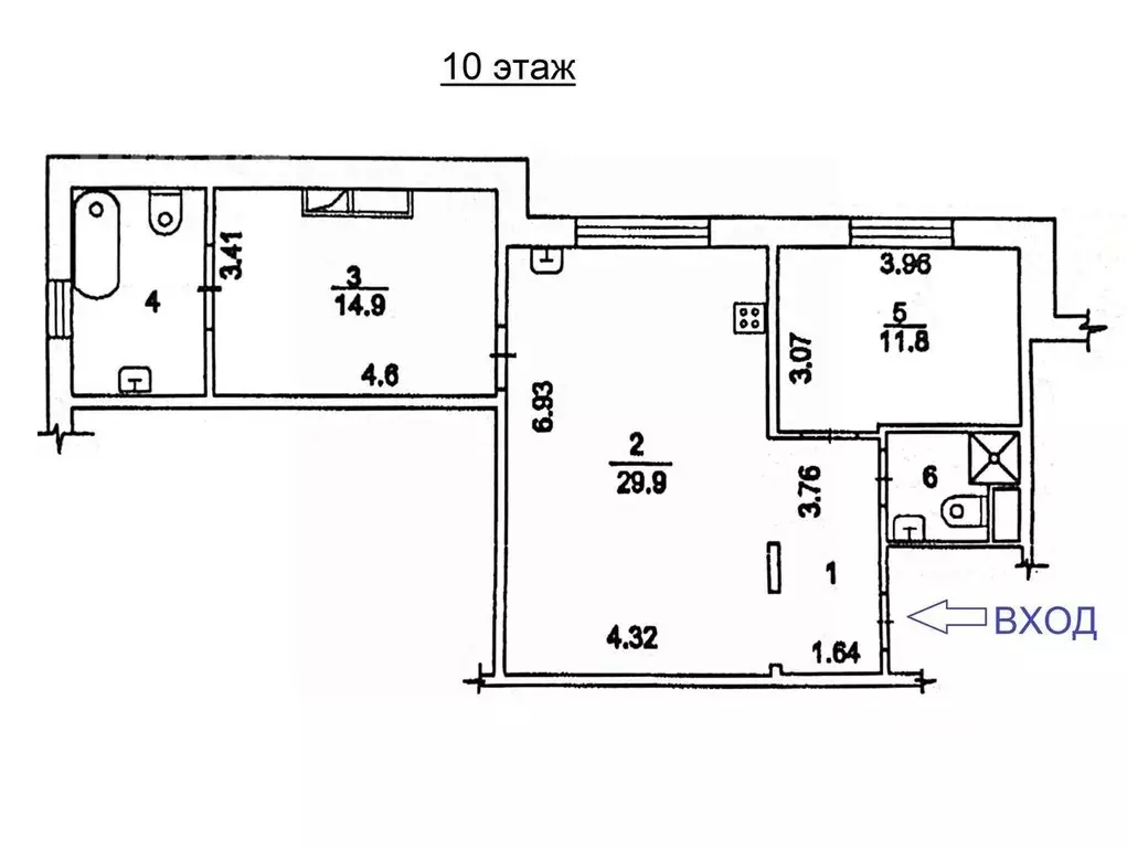 2-к кв. Московская область, Лобня ул. Крупской, 12 (73.0 м) - Фото 1