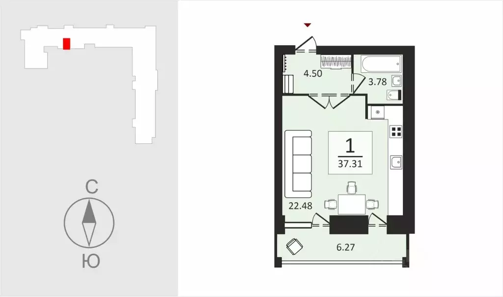 Студия Владимирская область, Владимир Коммунар мкр, Центральная ул., ... - Фото 2