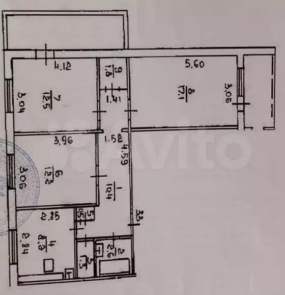 3-к. квартира, 72 м, 9/9 эт. - Фото 0