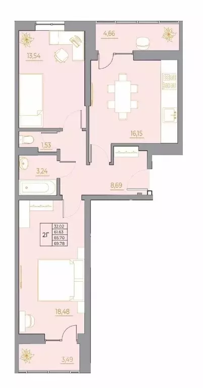 2-к кв. Ростовская область, Ростов-на-Дону Новый Горизонт жилой ... - Фото 1