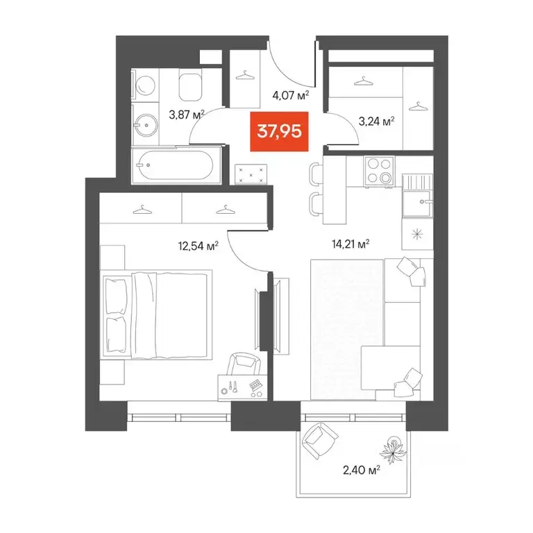 1-к кв. Новосибирская область, Новосибирск Академгородок мкр, ул. ... - Фото 1