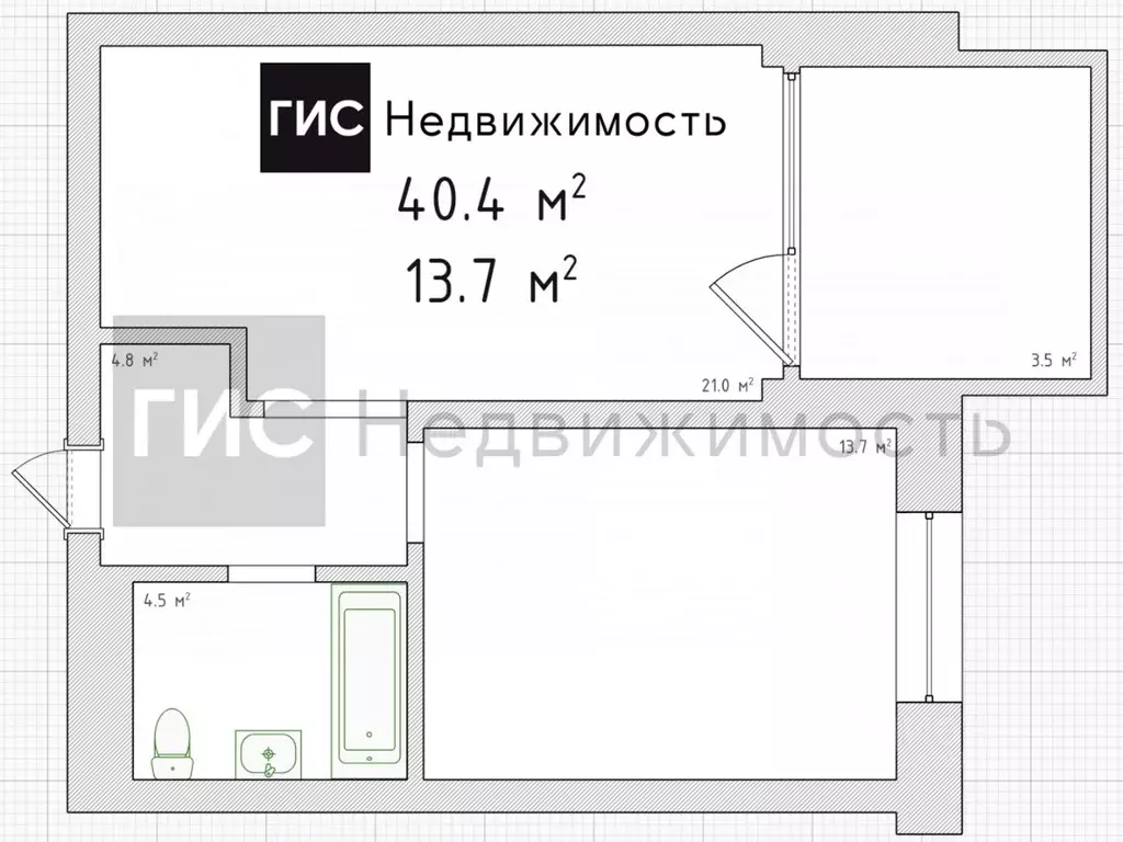 1-к кв. Новосибирская область, Новосибирск Большевистская ул., 88 ... - Фото 1