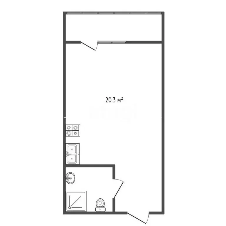 Квартира-студия: Мурино, Воронцовский бульвар, 19к1 (20.3 м) - Фото 1